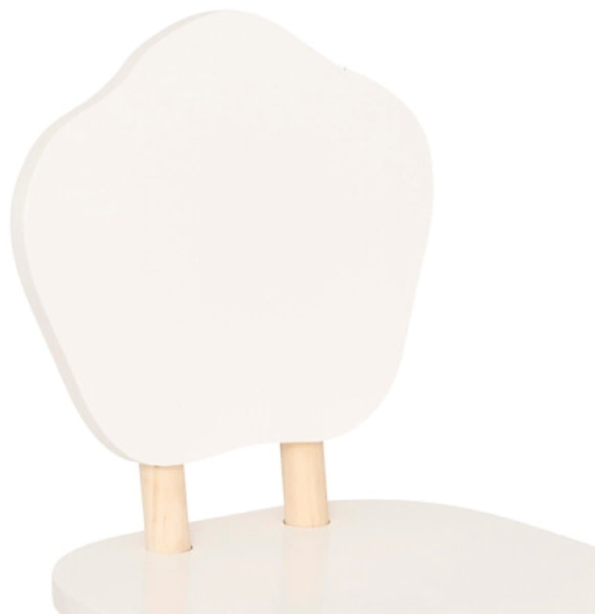 Kinderstoel - Peuter Stoeltje - Houten Stoel Kinderkamer - Kleine Kinderstoel - Set van 2 - Douceur Organic Stoel - Zelfmontage - MDF - 47 cm Hoog - Wit en Hout thumbnail 3