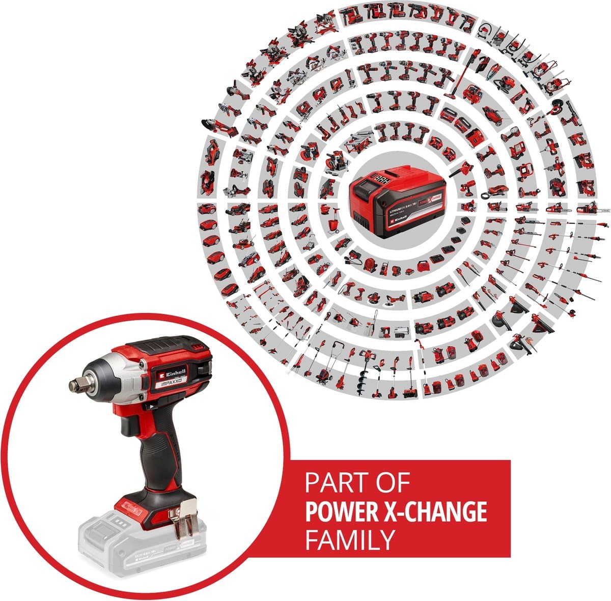Einhell Professional Accu Slagschroefmachine IMPAXXO 18/230 Li Solo - Power X-Change - 18 V/Li-ion - 230 Nm - Koolborstelloze motor - Excl. accu en lader thumbnail 8