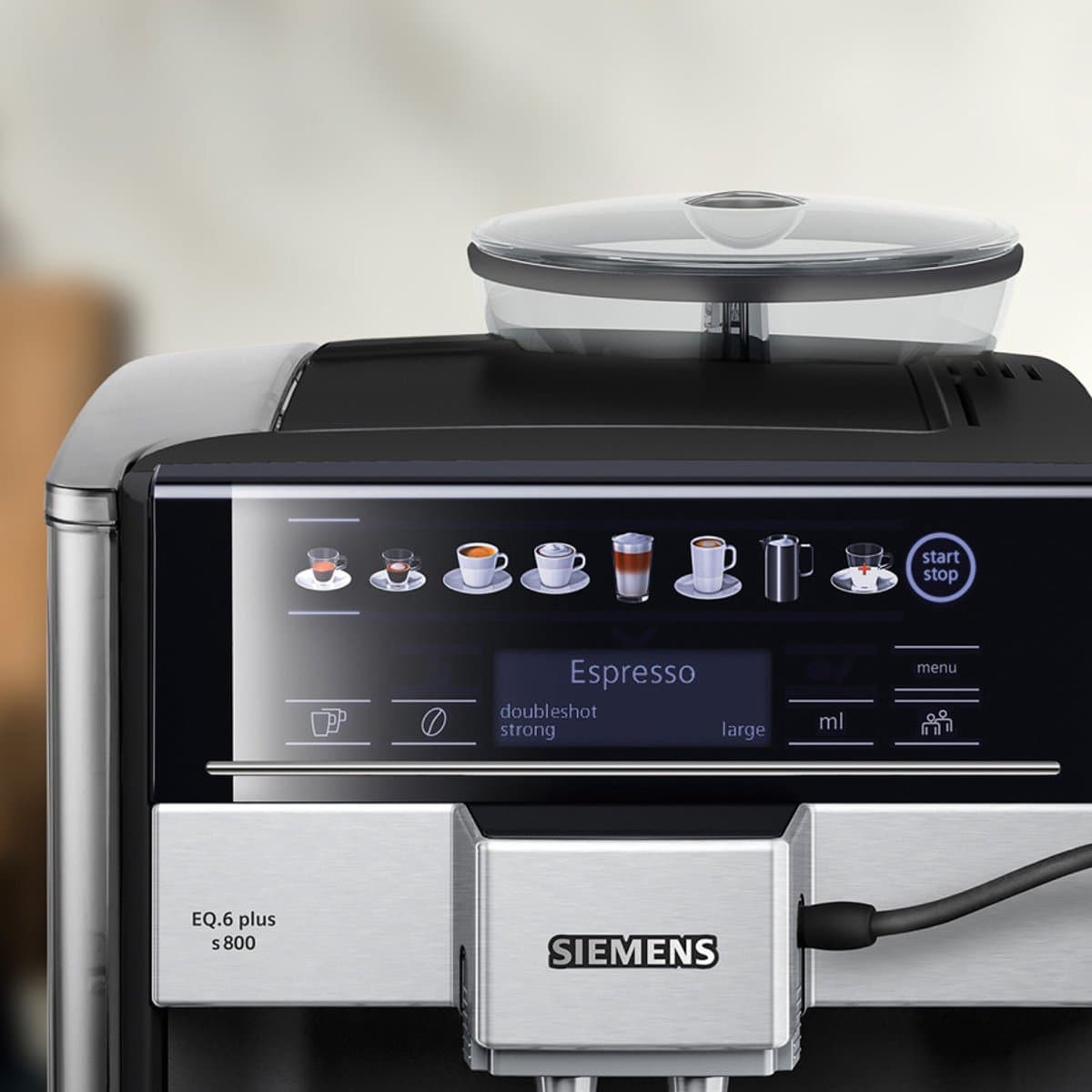 Siemens EQ.6 Plus S800 TE658209RW - Espressomachine - Zwart thumbnail 4