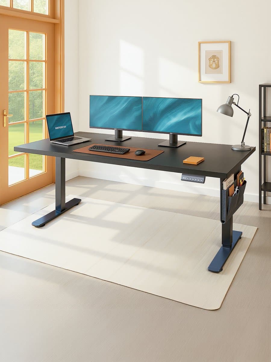 SONGMICS - Zit Sta Bureau - Elektrisch - 180 x 80 cm - Met Geheugenfunctie en USB-C Poort thumbnail 3