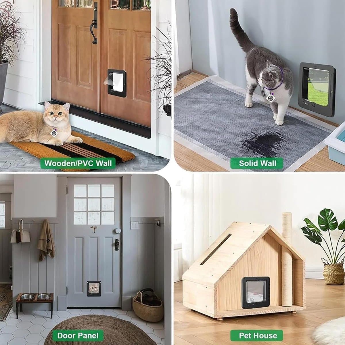 Slim Huisdierluik - Kattenluik Hondenluik - Vrijheid Binnen Buiten - Microchip Gestuurd - 19x21 cm Opening - Wit thumbnail 2