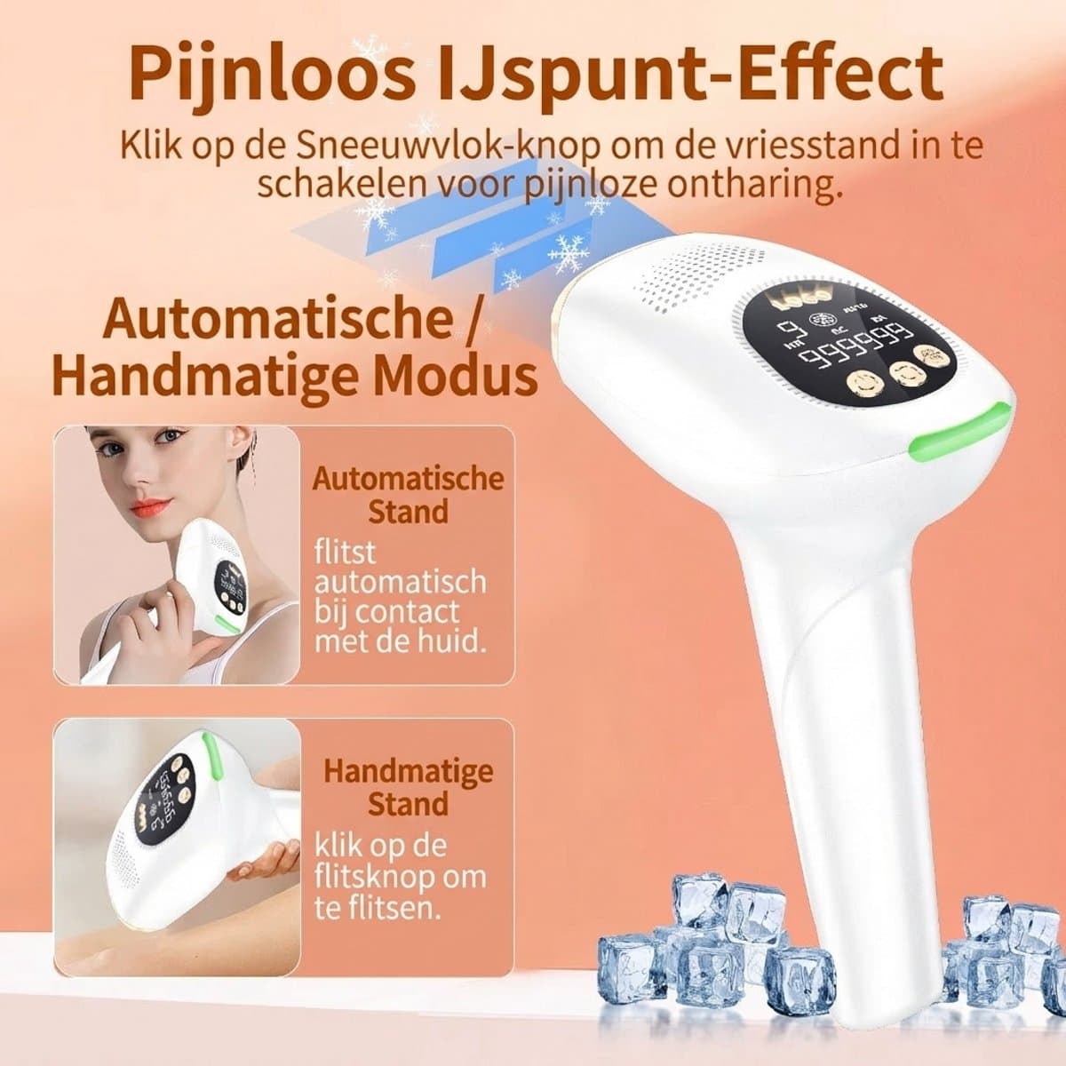 IPL Laser Ontharingsapparaat - Ice Cooling - 999.999 flitsen thumbnail 8