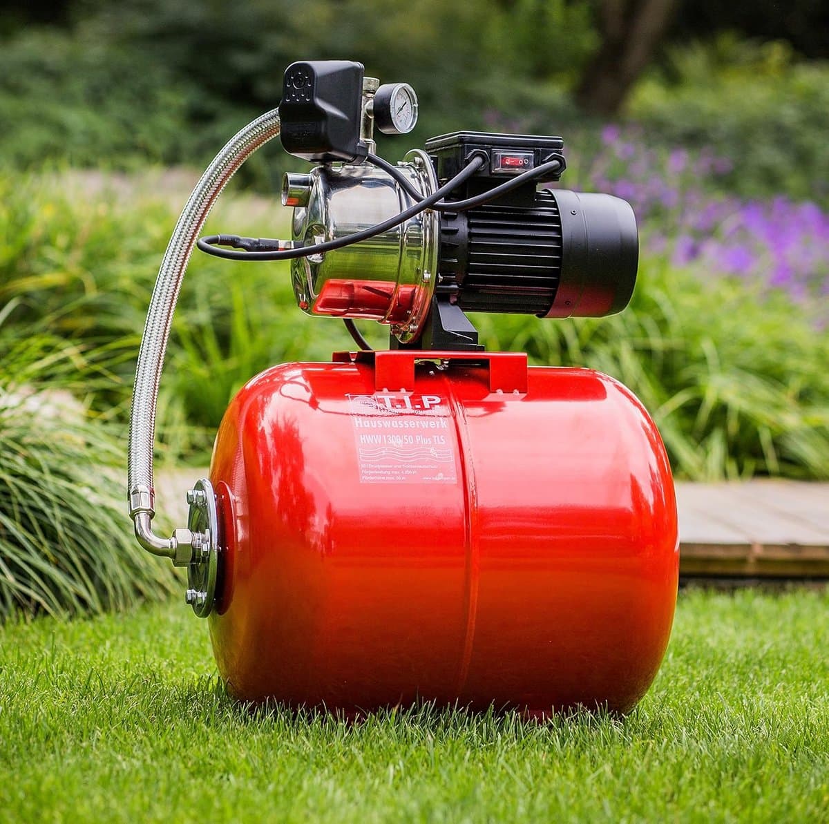 Krachtige Hydrofoorpomp met 50L Drukvat - Automatische Waterdruk voor Huis en Tuin (1200W, 4200L/u) thumbnail 6