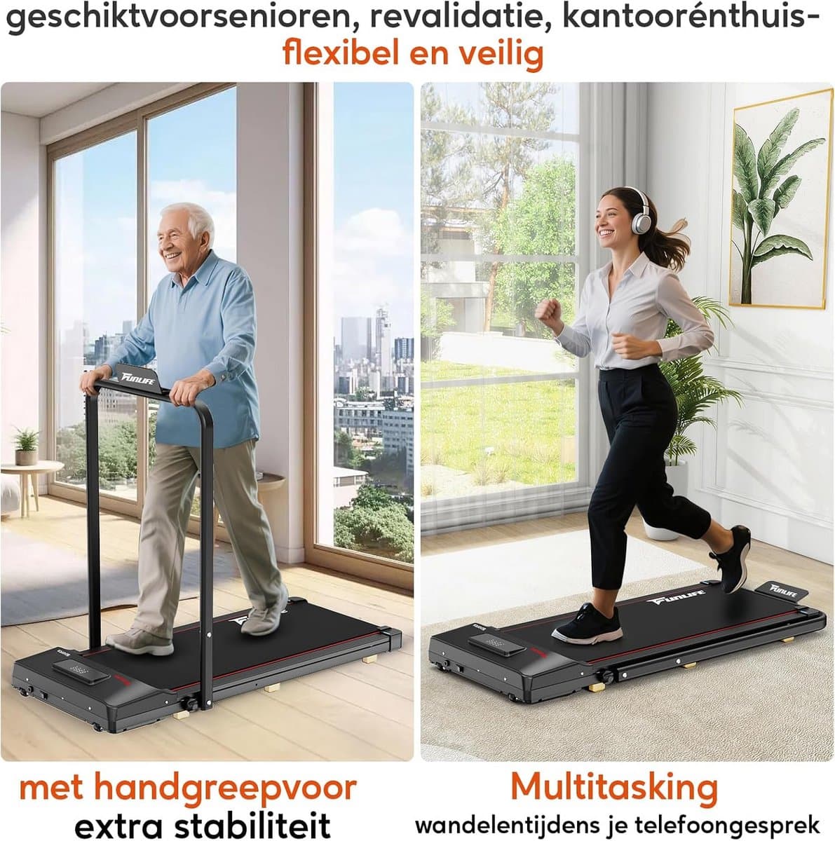 Loopband Inklapbaar - Hometrainer Elektrisch - Walking Pad Fitness - thuisgebruik thumbnail 5