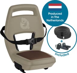 Productfoto van Qibbel Junior 6+ fietsstoeltje achter met Quick Connect, cappuccino