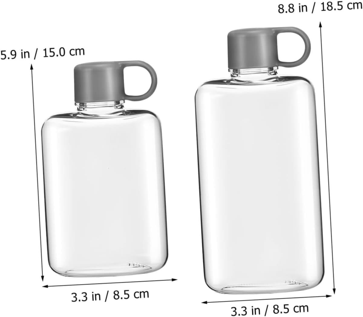 2 stuks - Draagbare platte waterfles - Capaciteit reisflessen - voor buitenactiviteiten - Lekvrij Tritan-ontwerp - Lichtgewicht - Handig voor sporten thumbnail 7