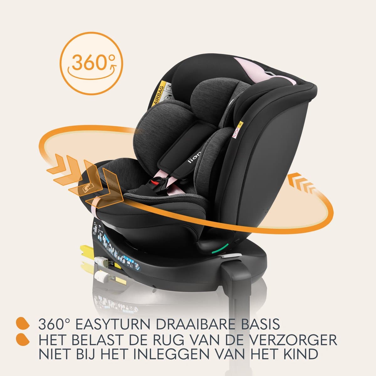 Lionelo Navy i-Size - 360° draaibaar, groeit tot 150 cm thumbnail 3