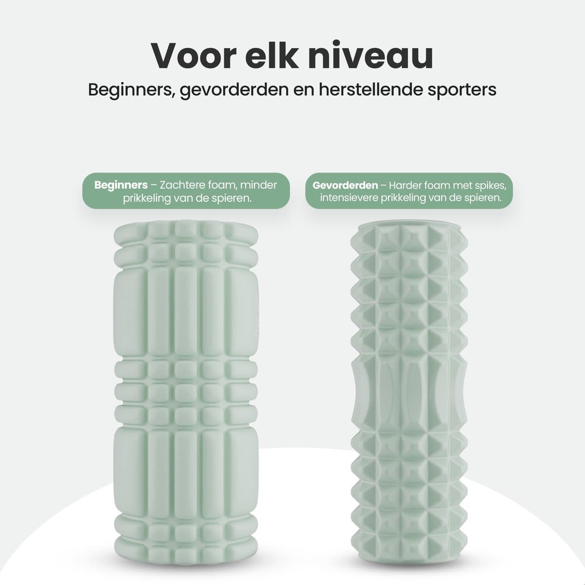 Ryce® Foam Roller - Massage - Triggerpoint - 33cm - Medium - Mintgroen thumbnail 6