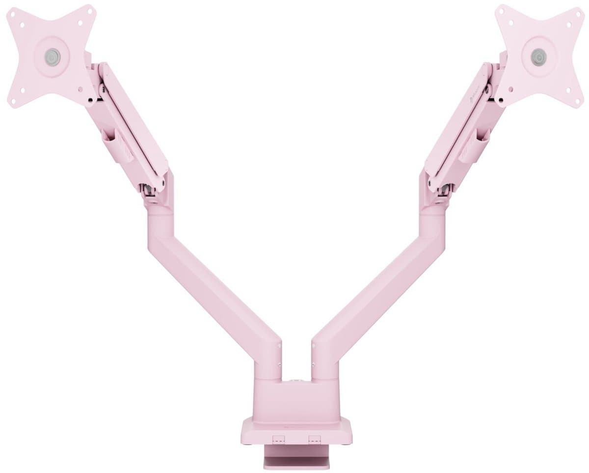 Arozzi Alzare Neo Dubbele Monitor Arm - Gasfeder - Kabelbeheer - 17" tot 34" - Paars thumbnail 2
