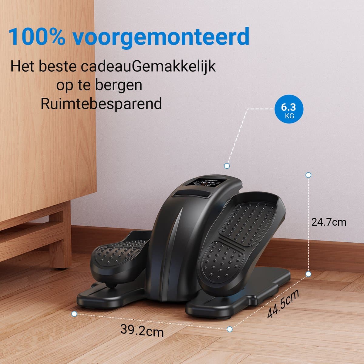 MERACH Mini - Serie - Crosstrainer - 12 niveau trapweerstand - Met afstandsbediening en LCD - scherm - Voor thuis en kantoor gebruik thumbnail 7
