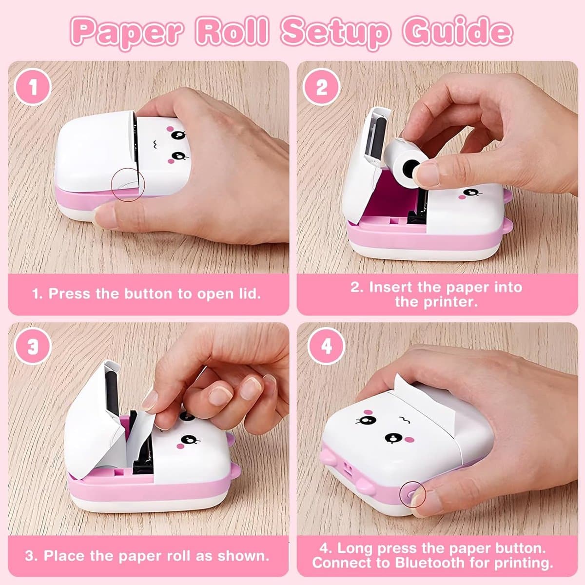 RFWR® Mini Bluetooth Thermische Printer voor Smartphone - Afdrukken van Foto's, Notities, Stickers en Etiketten zonder Inkt thumbnail 5