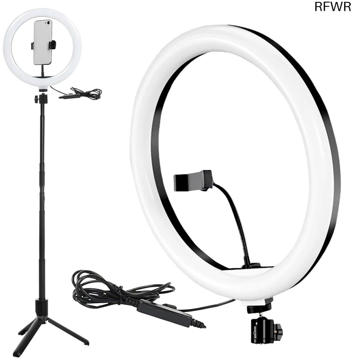 RFWR® Draagbare selfie-lichtring met clip en oplaadbare functie voor smartphonefotografie