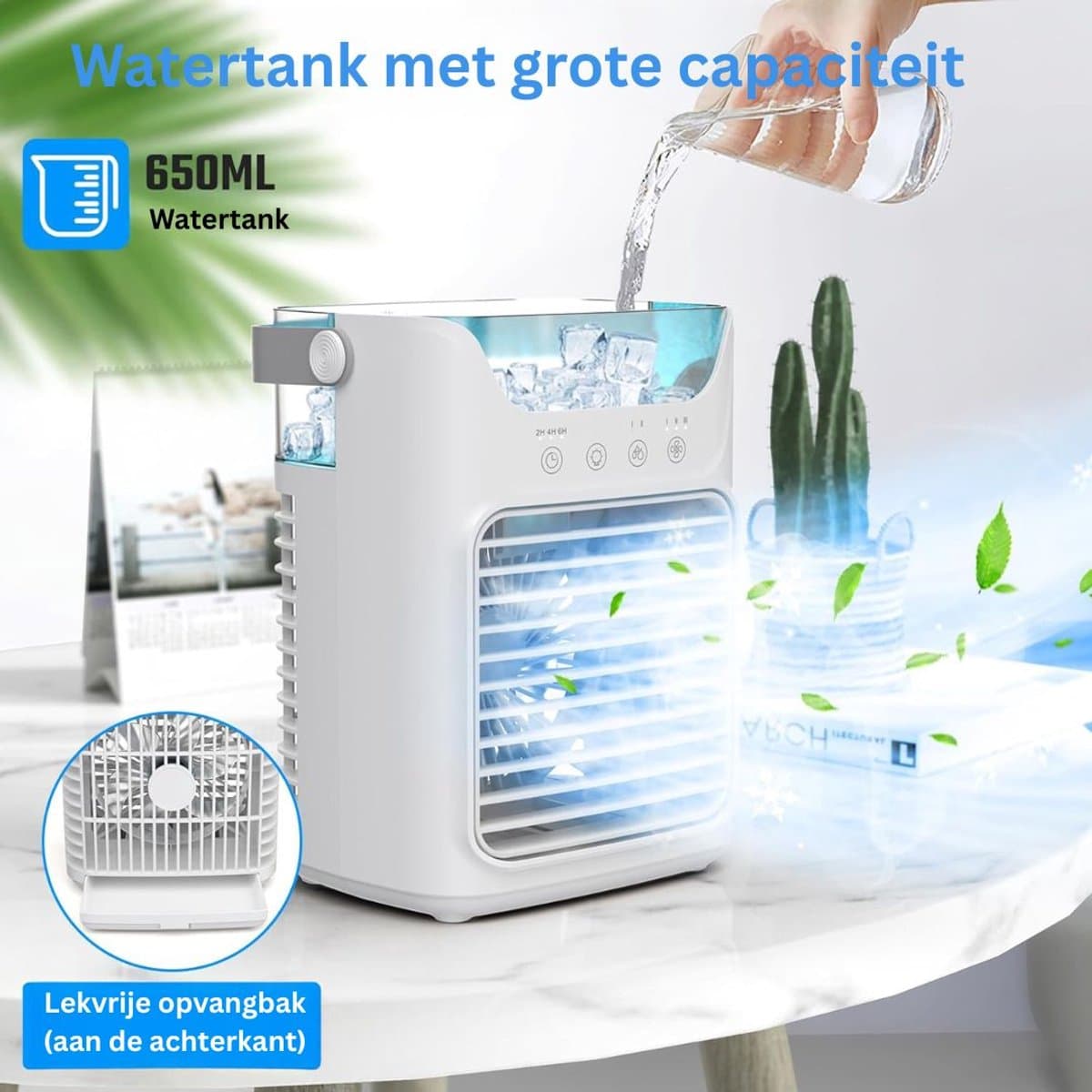 MKSS® Mobiele Airco - Airconditioning - Ventilatoren - Airco Zonder Afvoerslang - Wit thumbnail 3