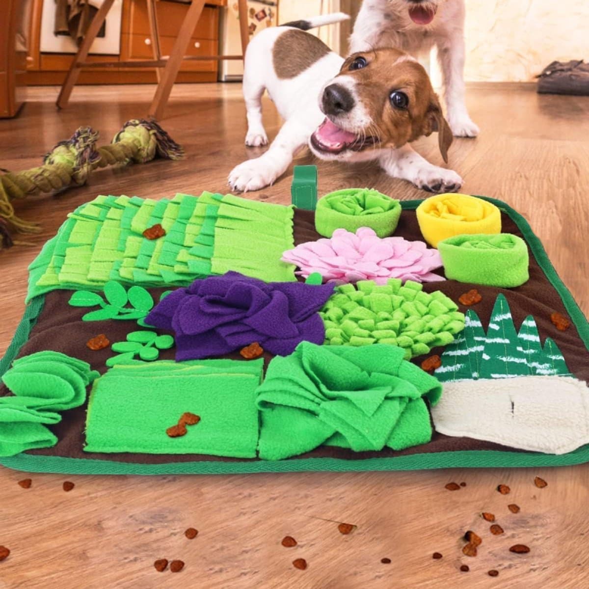 Snuffelmat Hond - Interactief Speelgoed - Honden Speelgoed - Katten Speelgoed - Kattenspeelgoed - Speelgoed Intelligentie - Opvouwbaar 40x40 thumbnail 4