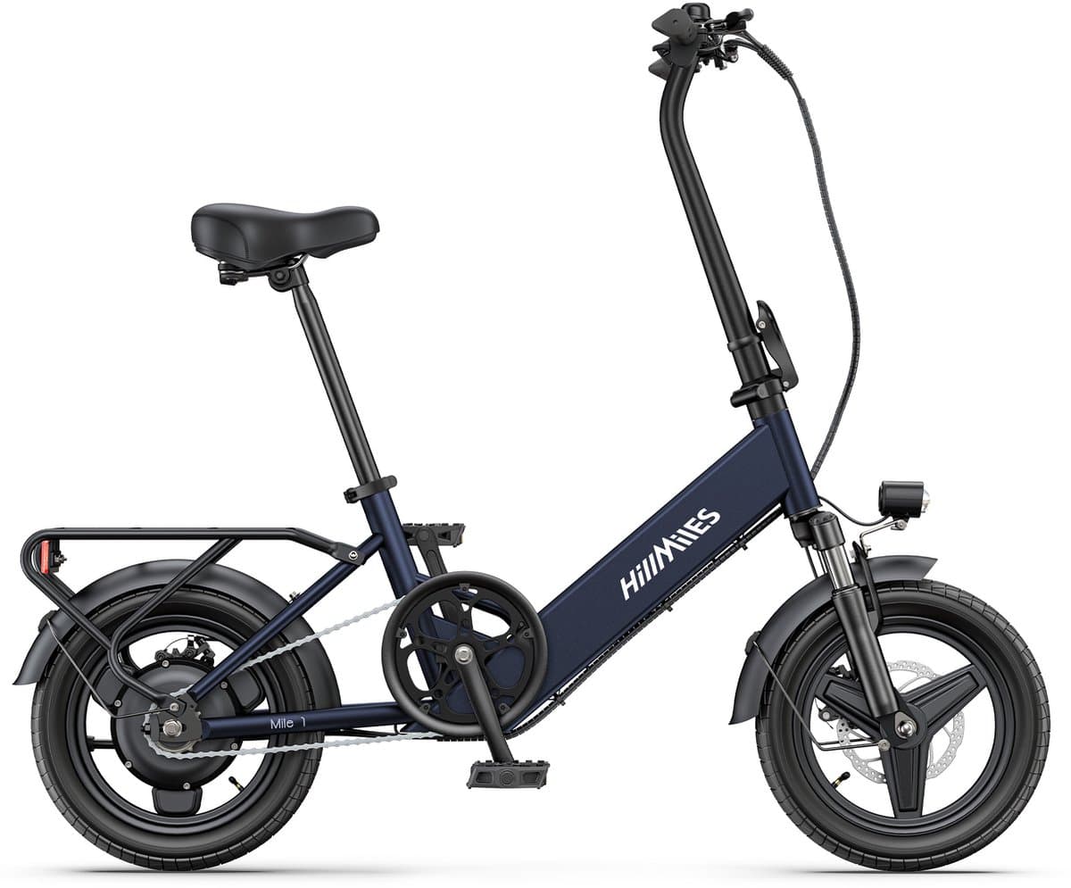 Elektrische Fiets - Motor 250W - Actieradius 60km - 14 Inch -25km/ - 48V/7.5Ah -vouwbaar E-bike -stads E-bikes & E-Nederland - blauw thumbnail 2