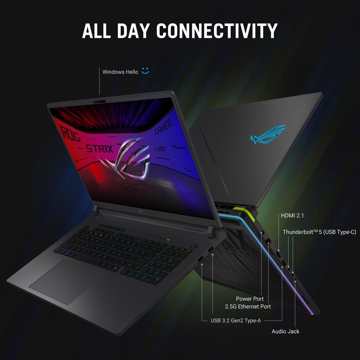 ASUS ROG Strix G16 G615LW-RV009W - Gaming Laptop - 16 inch - RTX 5080 - 165Hz thumbnail 2