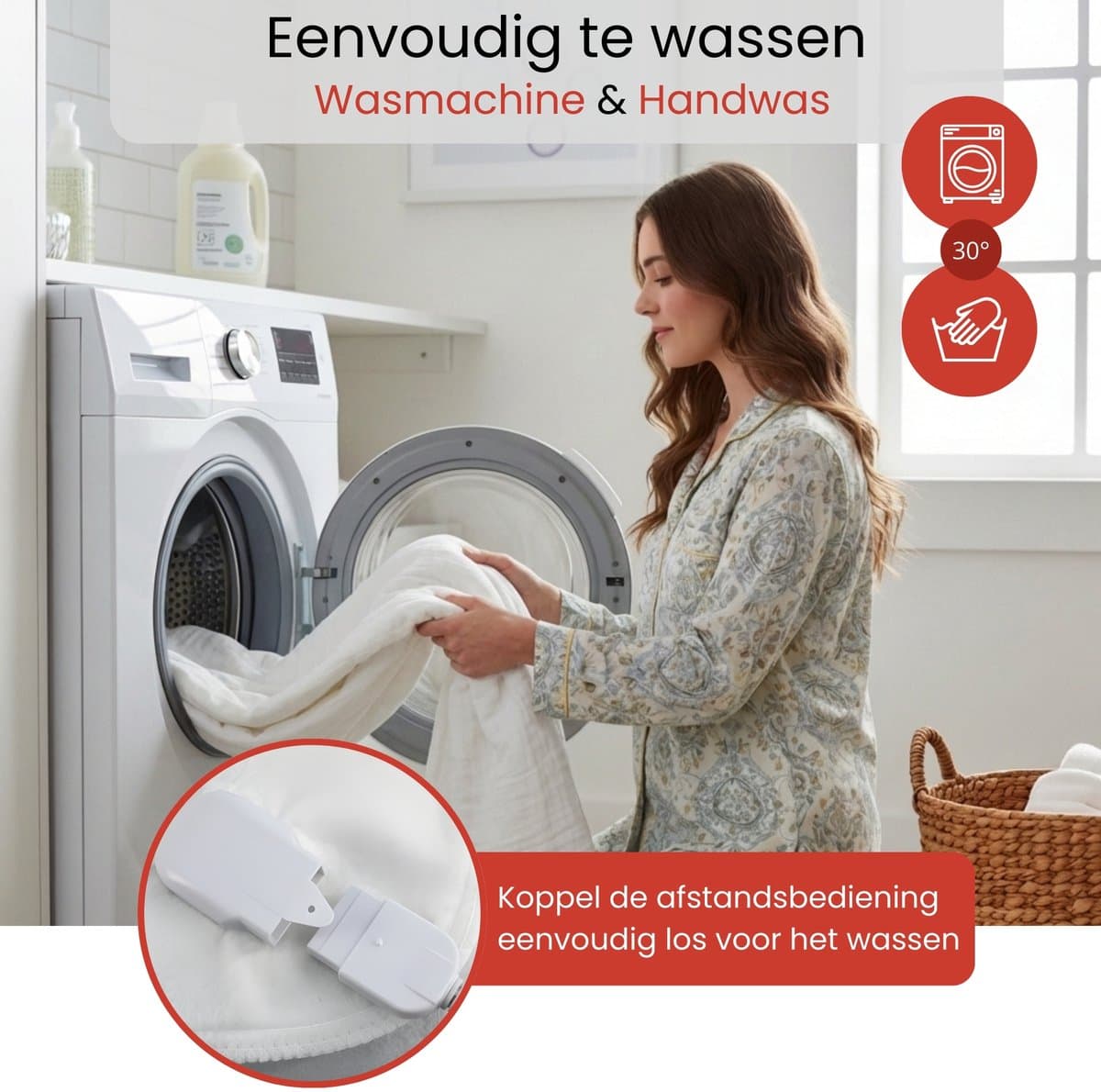 Zenzee Elektrische deken - 190x80 cm - Elektrische onderdeken - Warmte deken - 4 warmtestanden - 12 uurs timer - Incl. matrasbanden - XL formaat thumbnail 4