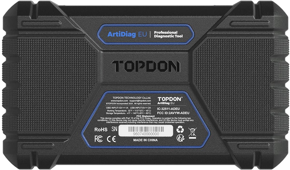 Topdon ArtiDiag EU Uitleesapparaat - OBD2 Scanner - Europese automerken - ABS/SRS/EGR/EPB - Gratis updates - ECU Coderen - Engels thumbnail 5