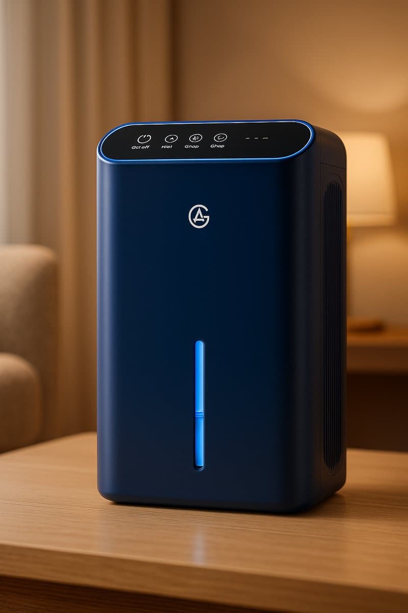 AG Luchtontvochtiger Navy- Luchtreiniger - Dehumidifier - Carbon Filter - Grote watertank 2.5L capaciteit, 750ml/D ontvochtiging, 10-35m2 bereik -energiezuinig, verlichting 7 kleuren - Voor huis, kamer, badkamer & kelder thumbnail 4