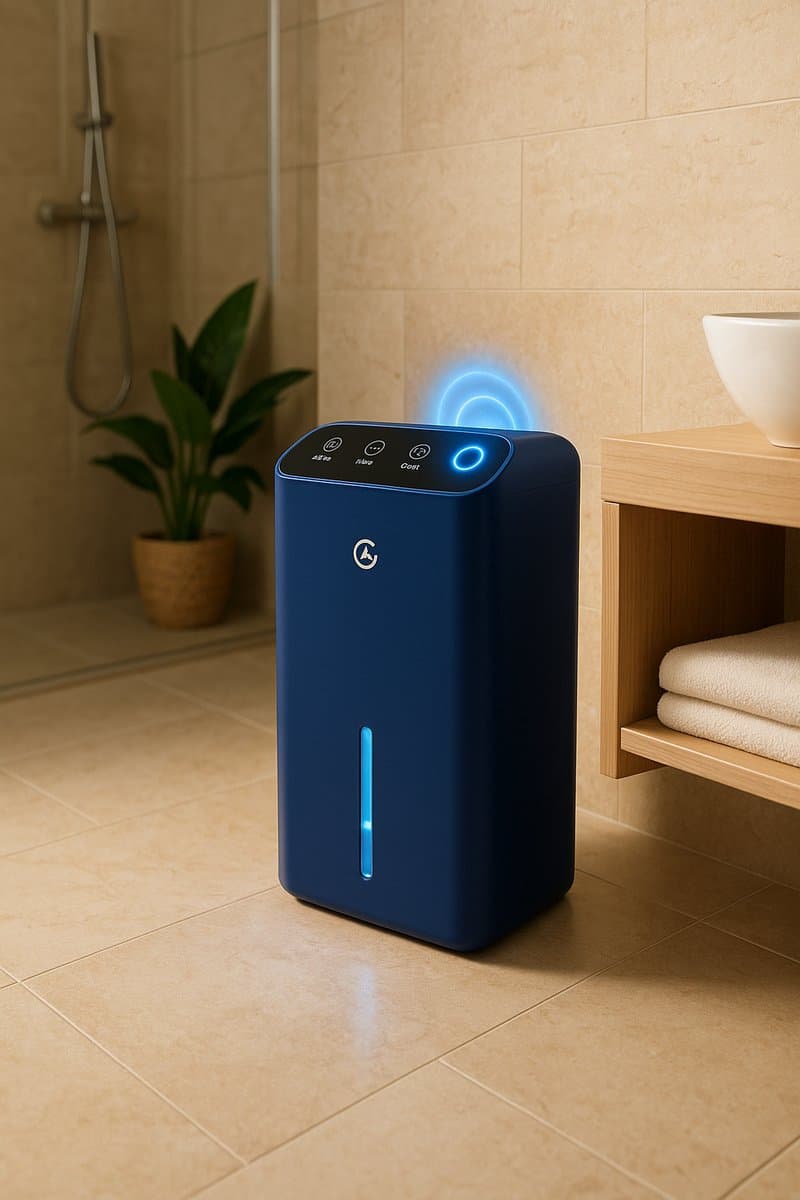 AG Luchtontvochtiger Navy- Luchtreiniger - Dehumidifier - Carbon Filter - Grote watertank 2.5L capaciteit, 750ml/D ontvochtiging, 10-35m2 bereik -energiezuinig, verlichting 7 kleuren - Voor huis, kamer, badkamer & kelder thumbnail 5