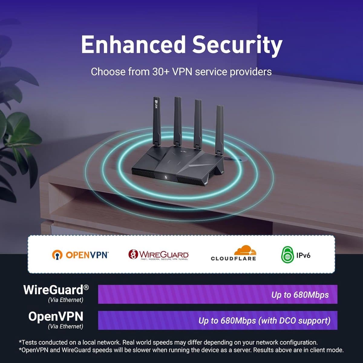 GL.iNet Flint 3 Tri-Band WiFi 7 Router met Hoge Snelheid en Uitgebreide Dekking thumbnail 2