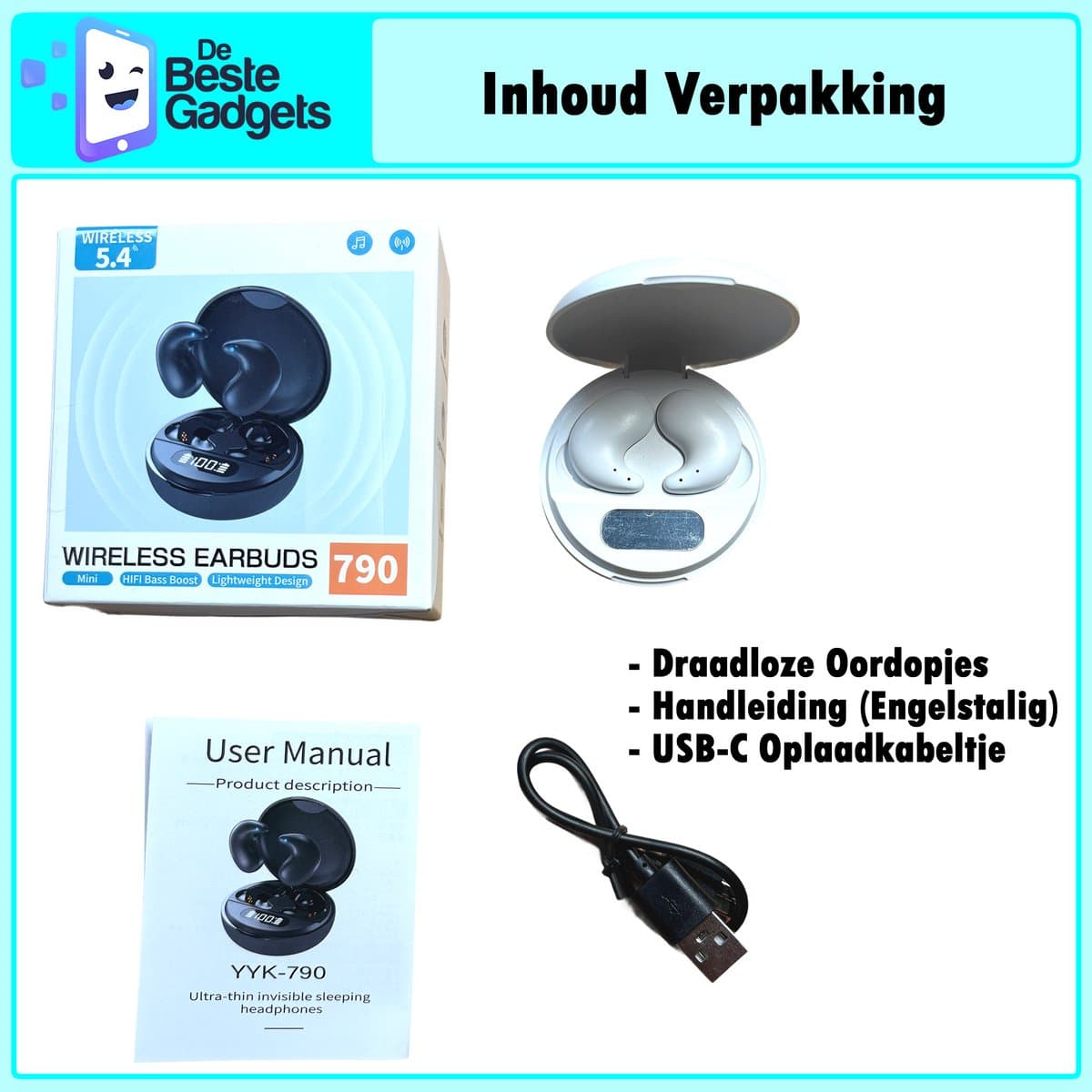 De Beste Gadgets Invisible Sleep Earbuds – Bluetooth 5.4 slaapoordopjes voor zijslapers thumbnail 8