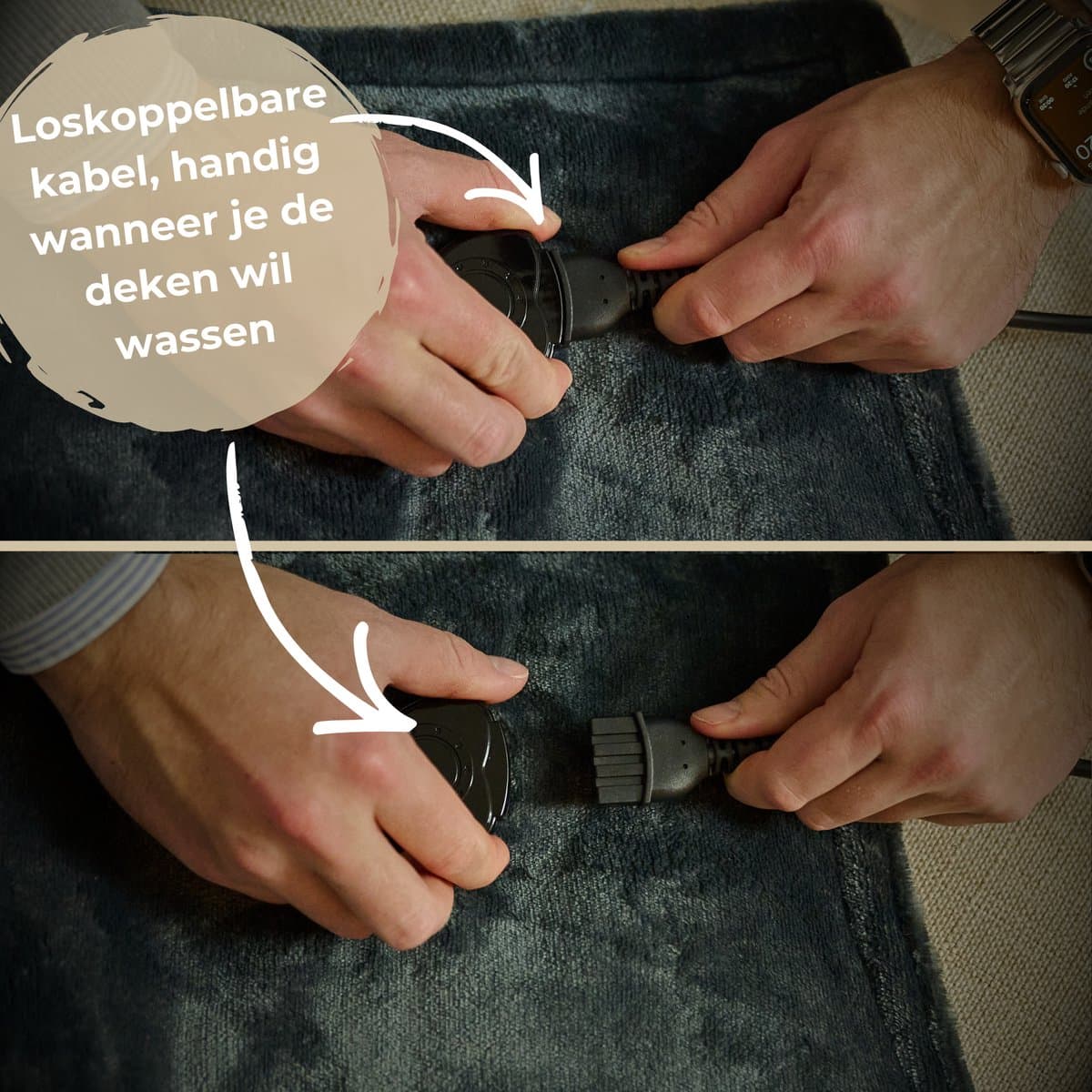 Luvego Elektrische Deken 1 Persoons Bovendeken & Warmtedeken - 160x120CM - TÜV GS - Omslagdeken & Knuffeldeken - 3 Warmtestanden - 120W - Verwarmingsdeken Fleece Plaid - Grijs thumbnail 7