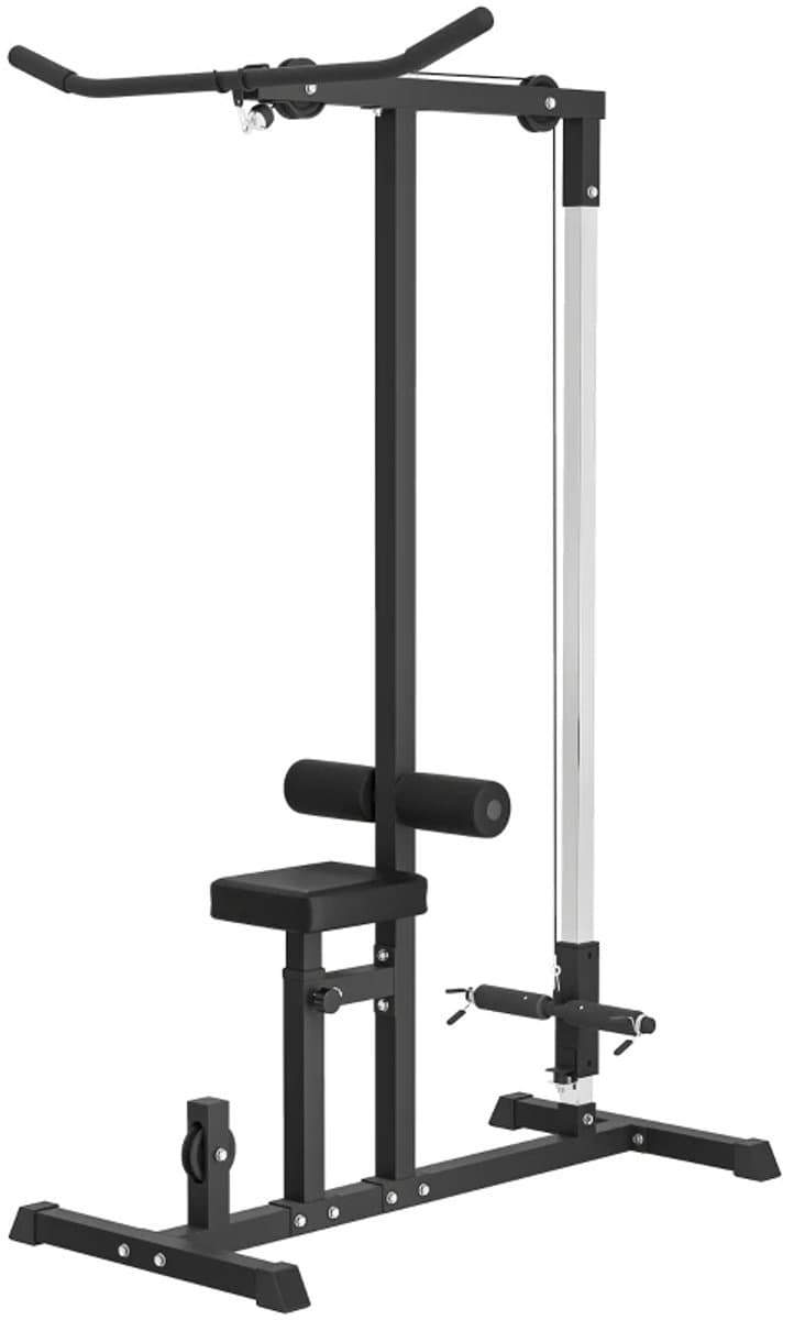 Multifunctioneel Trainingsstation - met Katrol - Power Rack - Verstelbare Zitting - Meerdere Kabelposities - Fitnessstation - Trainingsapparaat - Krachtstation - Thuisgym - Thuis Fitness & Krachttraining thumbnail 6