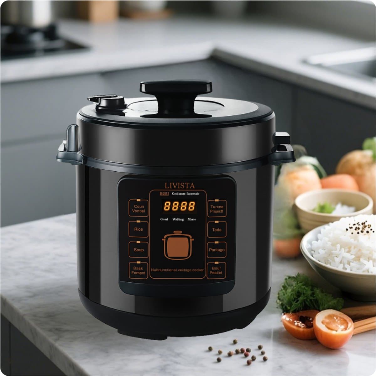 Livista 6L Multicooker: snelkoken, stomen en bakken in één thumbnail 2