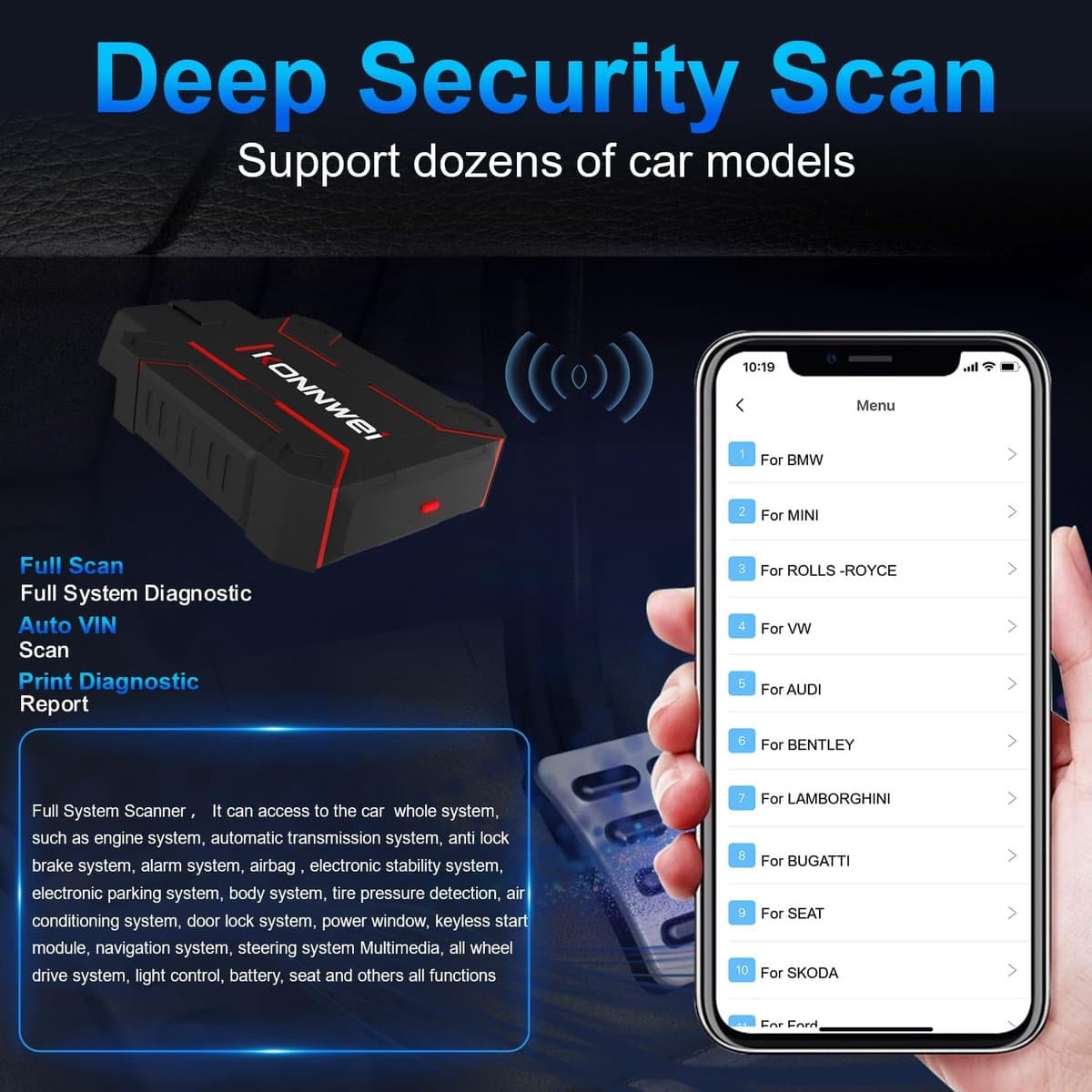Konnwei MAXOBD - OBD2 - Diagnostische Scanner thumbnail 6