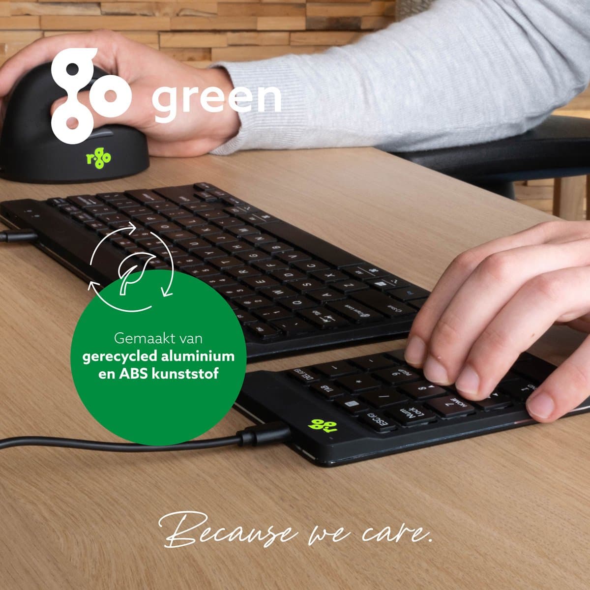 R-Go Numpad - Ergonomisch numeriek toetsenbord - Break software - USB - Zwart thumbnail 8