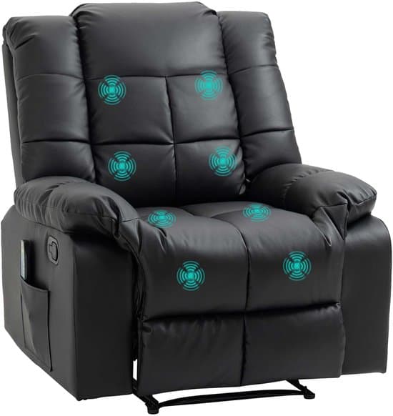 HOMCOM Massagestoel met 8 Vibratiepunten
