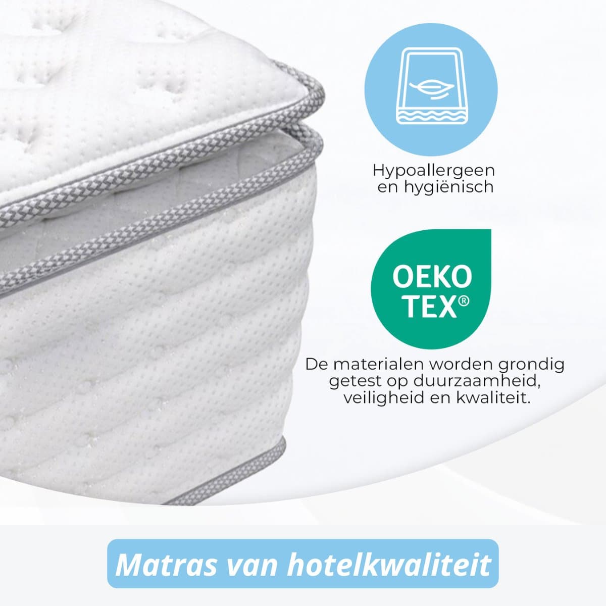 Matras 160 x 200 cm | 2-IN-1 Matras & Topper | 28cm dik | Koudschuim & Hybrid | Matras | 160x200 cm thumbnail 6