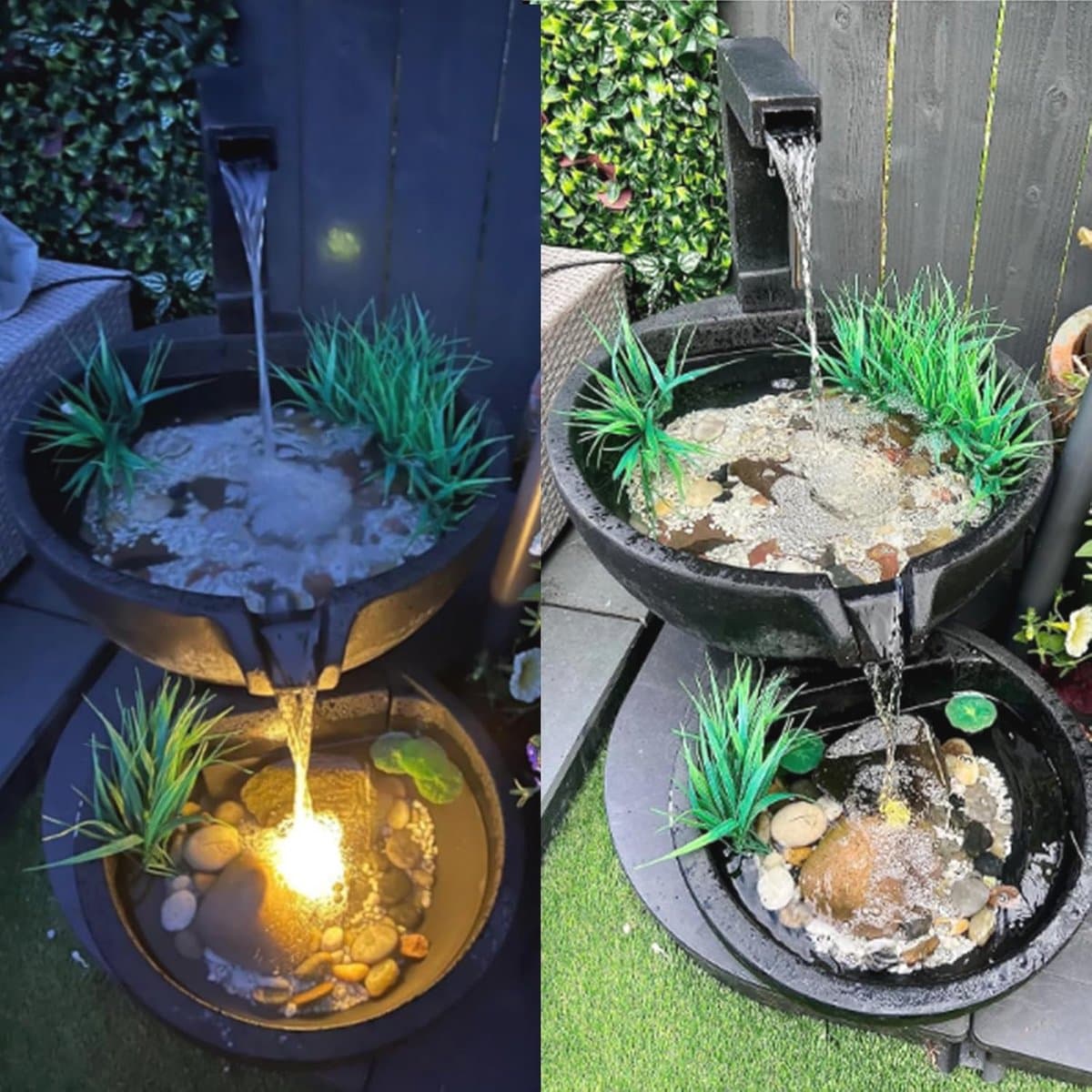 Dompelpomp 12V AC 600L/H met LED-lichtring voor vijver, aquarium en fontein thumbnail 4