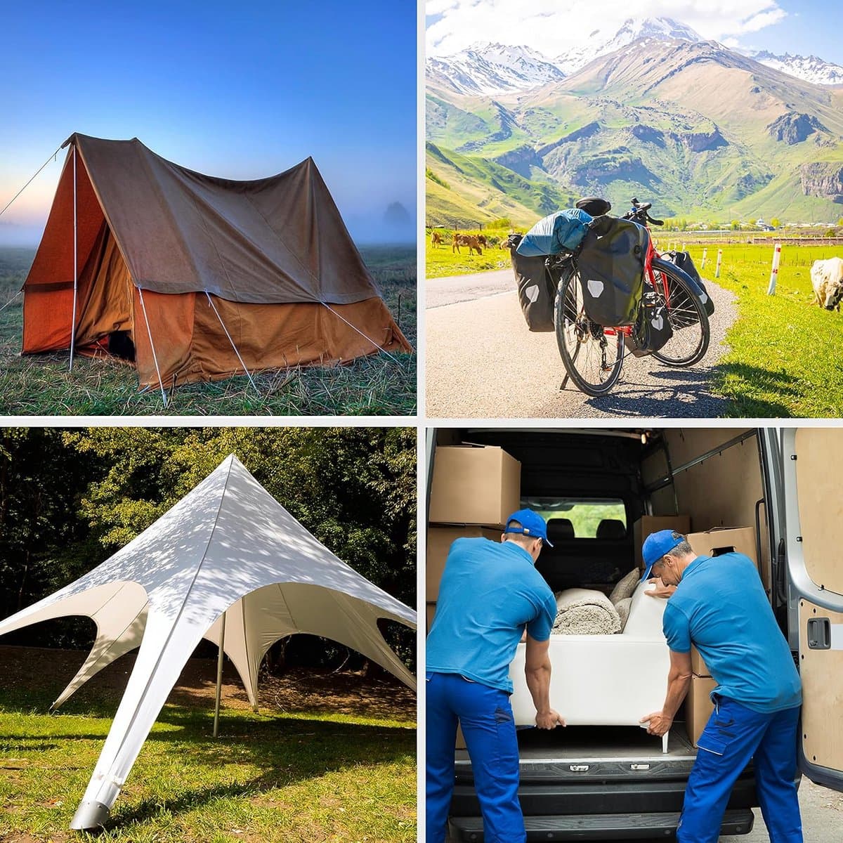 Set van 10 spanschroeven met dubbele haken - 30cm zwart voor dakdragers, fiets, auto en tent thumbnail 2