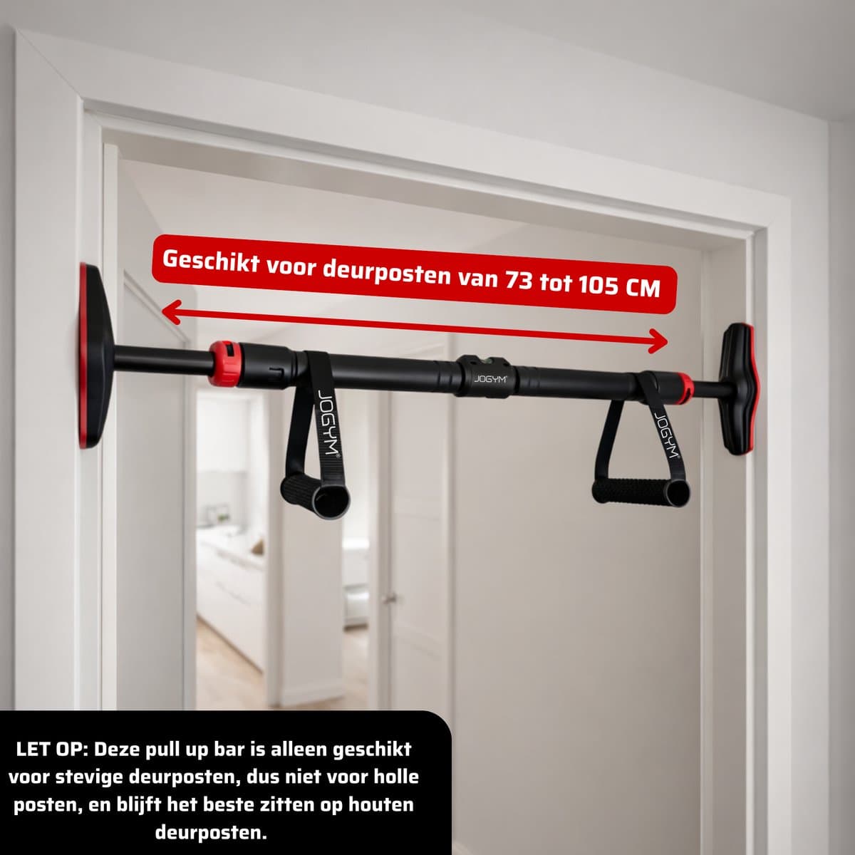 JOGYM Pull Up Bar - Sterke optrekstang zonder boren thumbnail 8