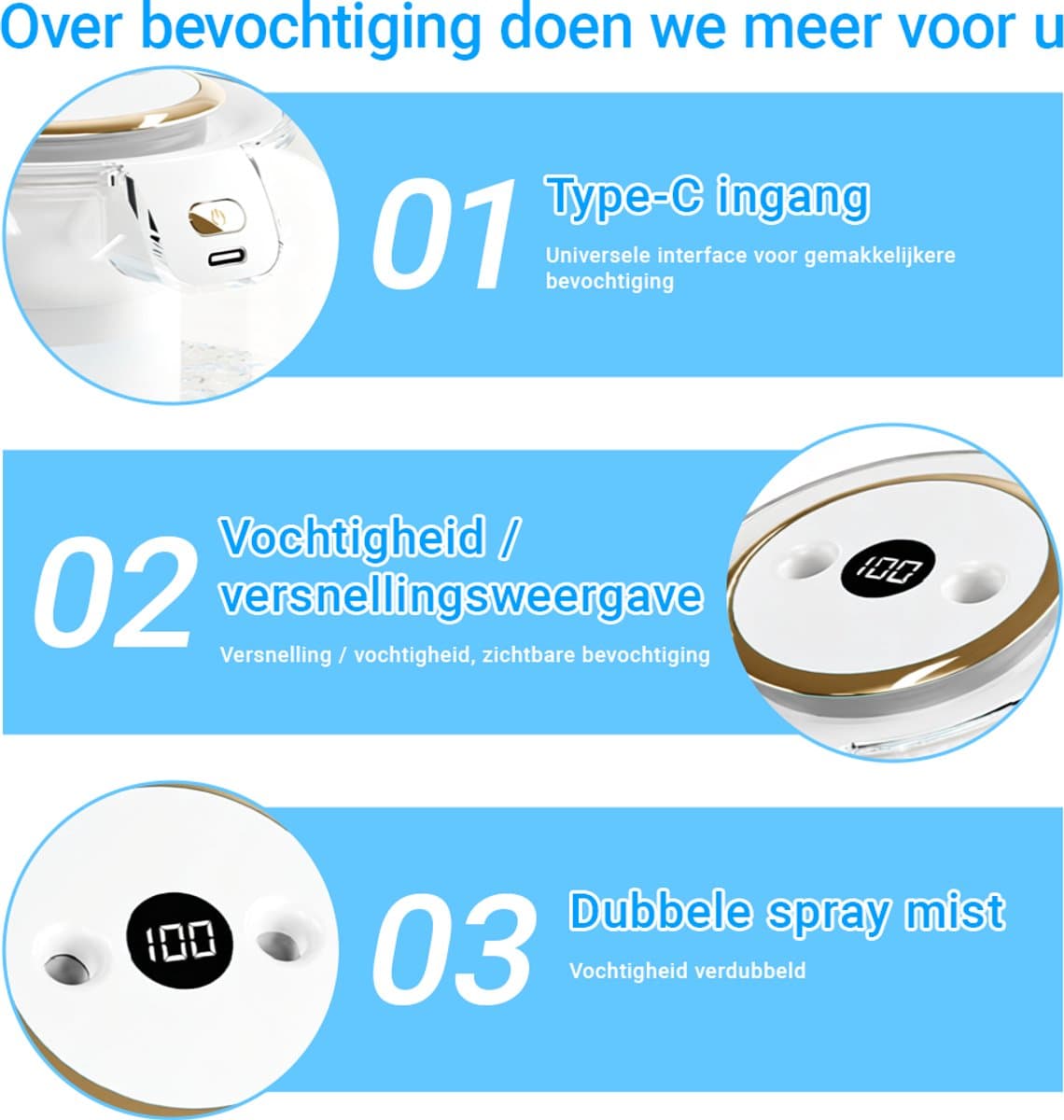 Luchtbevochtiger met aromatherapie-Air Humidifier-Stille luchtbevochtiger voor Woonkamer, Kantoor, Babykamer, Slaapkamer-Aromatherapie-LED Sfeerverlichting-2L-40m2 thumbnail 2