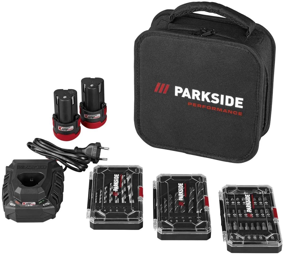 Parkside Performance Accu Schroefboormachine starterset 12 V met 2 2 Ah accu's en 2,4 A lader thumbnail 8