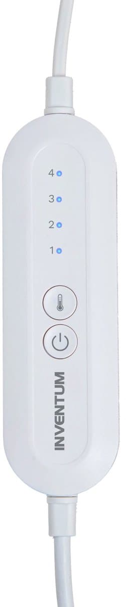 Inventum HB185G elektrische verwarmde bovendeken 180x130 cm - Eenpersoons - 4 warmtestanden - Uitwasbaar - Automatische uitschakeling - Fleece - Lichtgrijs thumbnail 5
