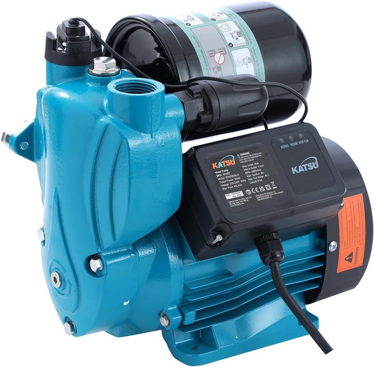 Automatische Waterpomp met Drukregeling voor Huis en Tuin - 600W Zelfaanzuigend