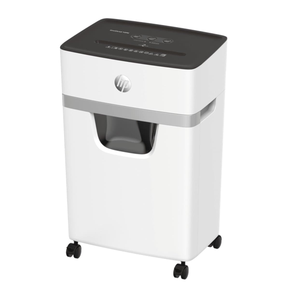HP OneShred 10MC Papierversnipperaar - Shredder - Beveiligingsniveau P-5 - 10 vel DIN A4 - Micro Cut - 20 Liter - Kantoorgebruik - Professioneel - Wit thumbnail 2