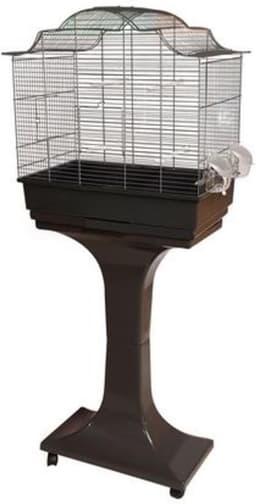 Productfoto van Vogelkooi Sophia met Standaard – Antraciet Binnenkooi voor Parkieten en Kanaries