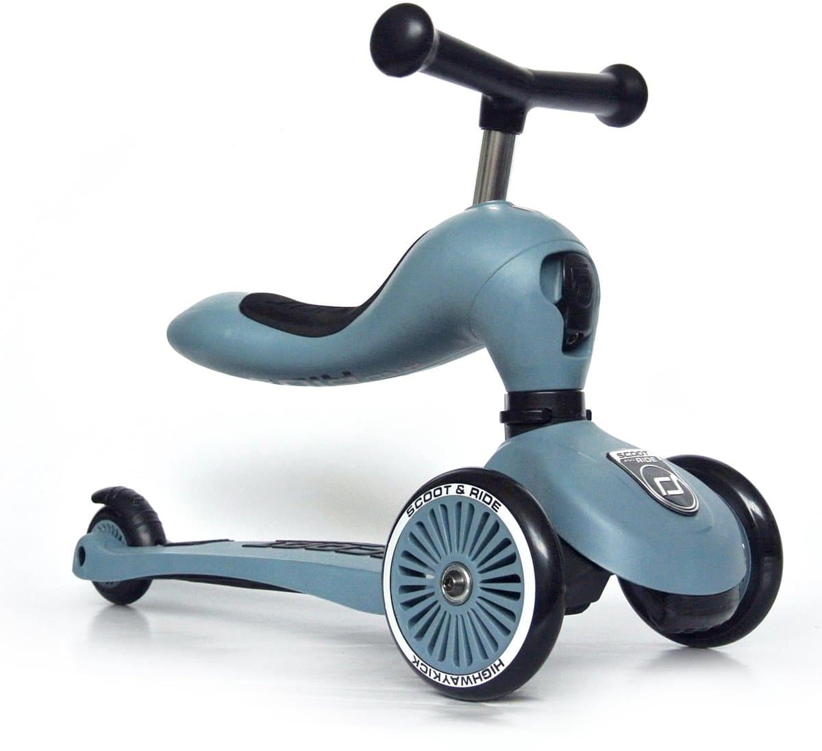 Scoot & Ride Highwaykick 1 – 2-in-1 Kinderstep – Loopfiets en Step in Één – Zonder Gereedschap Ombouwbaar – Veilig en Stabiel – Steel thumbnail 7