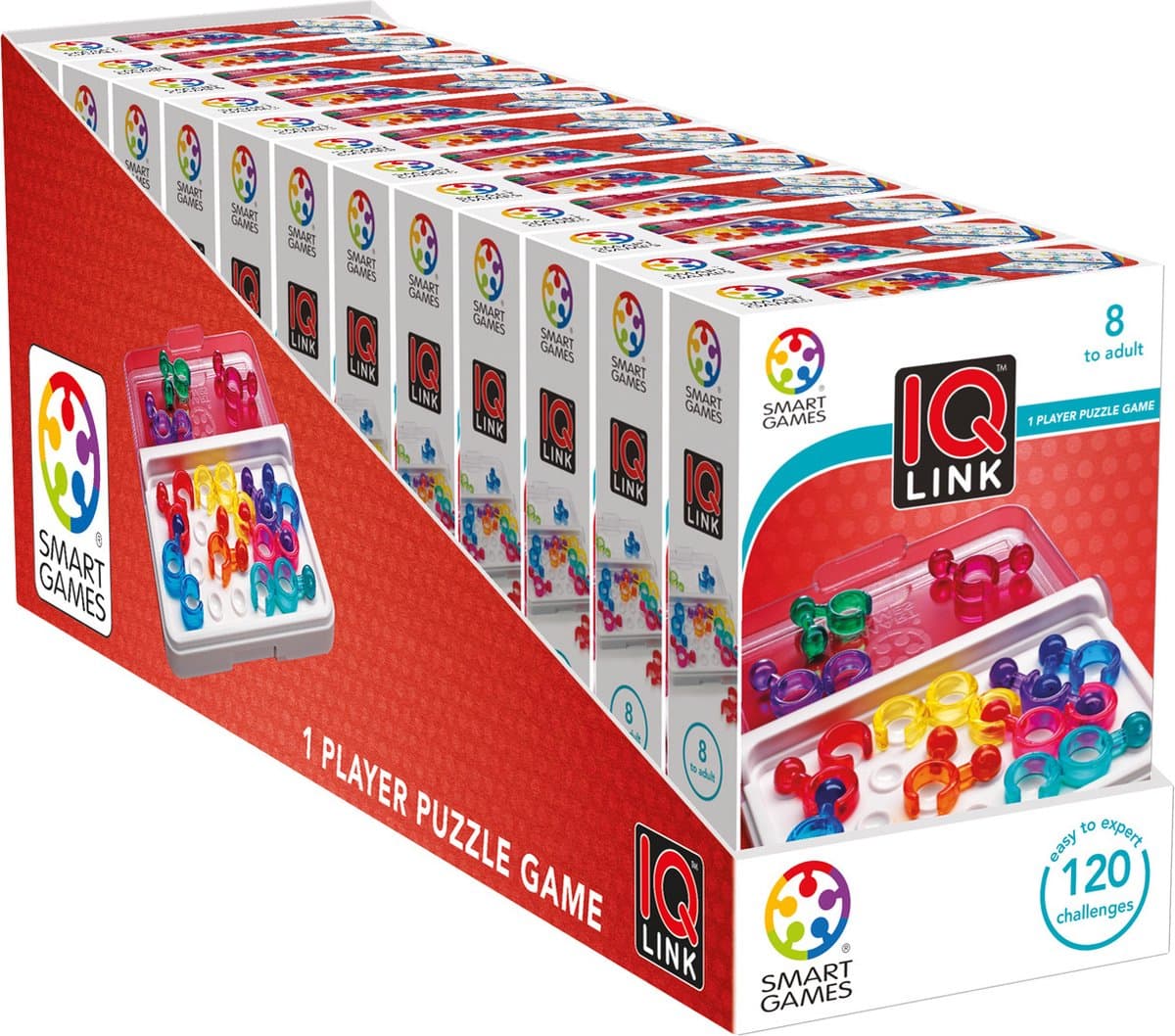 SmartGames IQ-Link puzzel: compact denkspel met 120 opdrachten thumbnail 8
