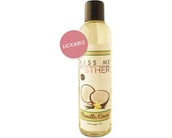 Sther Premium Massageolie - Vanille Cocos - 250ml - Natuurlijk Glijmiddel op Oliebasis - Met Avocado-olie - Langdurig Glijvermogen