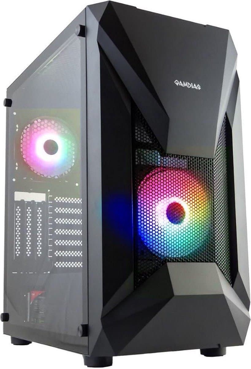 Complete Gaming PC Setup - 27" 144Hz Gaming Monitor, - Mechanical Keyboard (Blue Switches) en -Muis - Ryzen 5 6-Core - RTX 5050 8GB - 16GB - 1TB M.2 SSD - Athena Elite E1 thumbnail 3