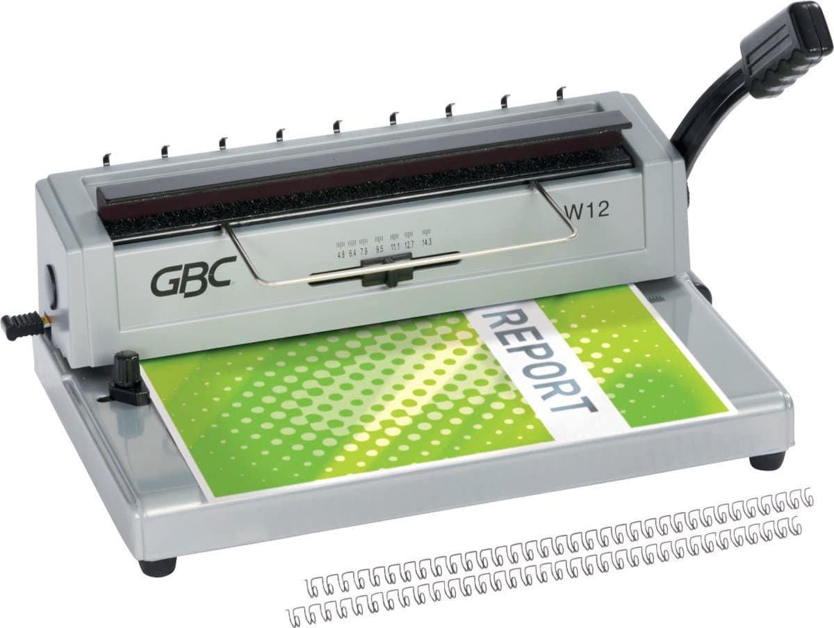 GBC W12 Handmatige Pons- en Wirebindmachine - Capaciteit 125 A4 vellen thumbnail 5