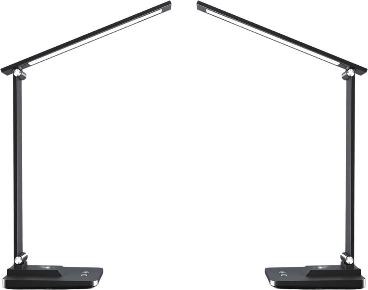 Bureaulamp led dimbaar daglicht - USB oplaadbaar - 15 kleurenfuncties - Daglichtlamp - Touchscreen - Lichttherapielamp - Hobby lamp voor schilderen, puzzelen – UV-Vrij - Tafellamp/lamp staand - Zwart thumbnail 2