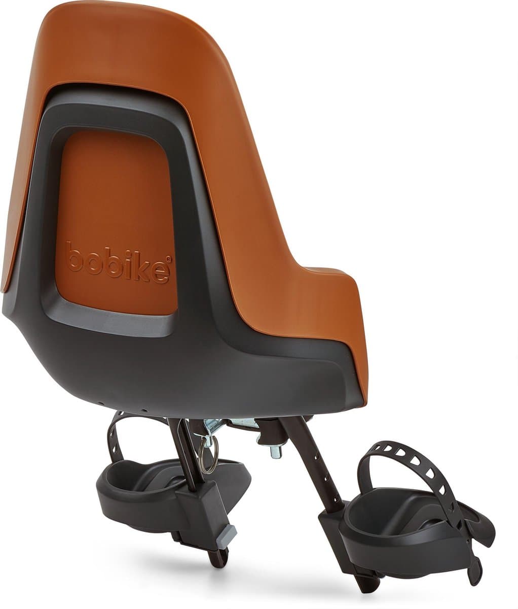 Bobike One Mini voorzitje - Chocolate Brown - fietsstoeltje - kinderzitje - voorzitje - fietszitje - voor fiets of e-bike thumbnail 3