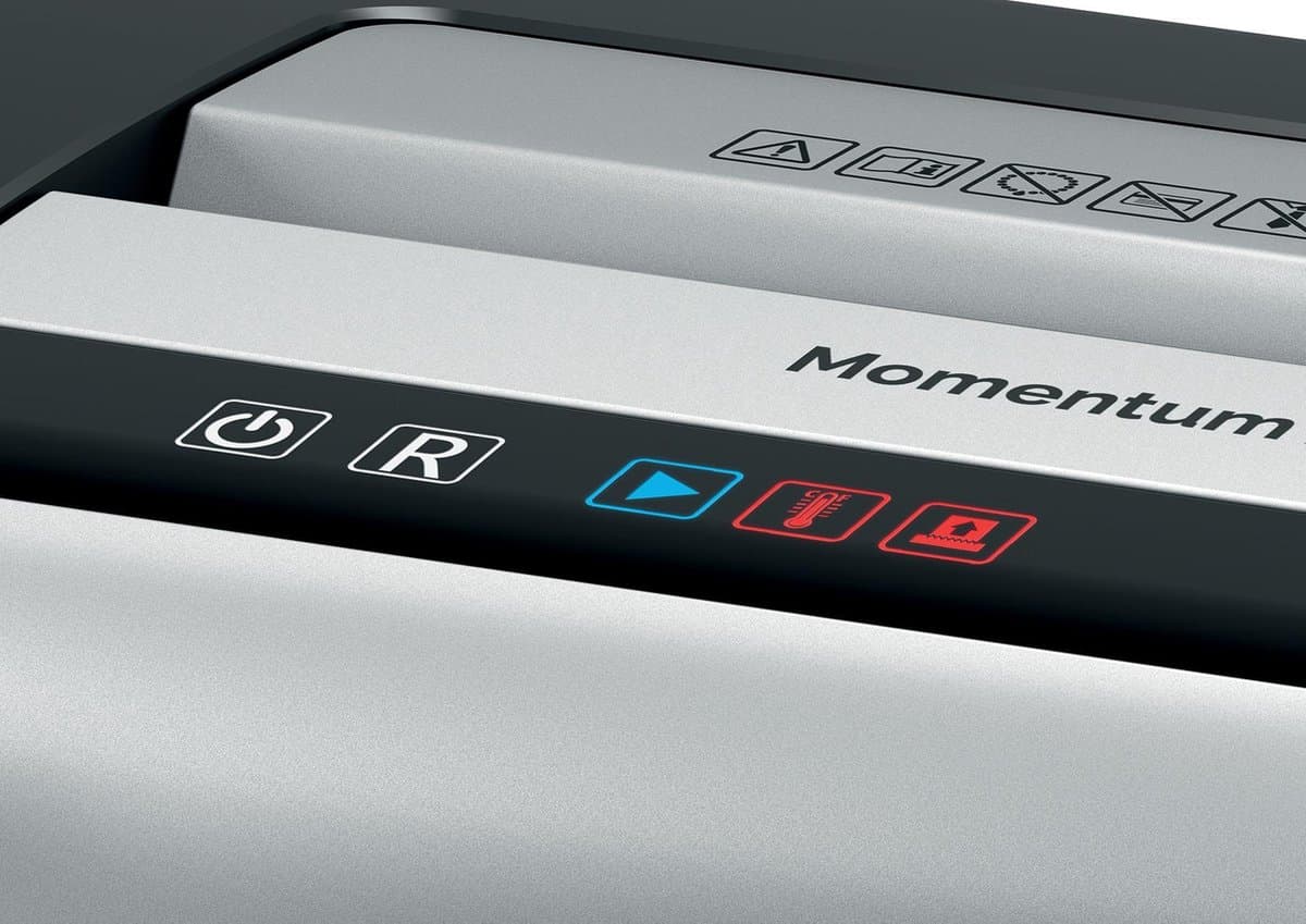 Rexel Momentum X410-SL Slimline Stille Papierversnipperaar - P4 Snippers - Tot 10 Vel - 23L - Zwart thumbnail 4
